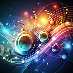 A sleek modern music background featuring dynamic