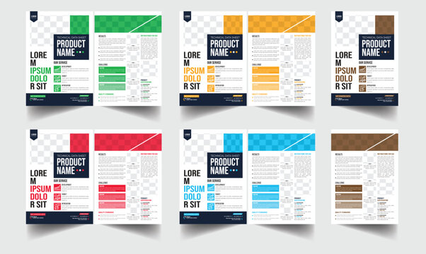 Technical Data Sheet layout template. Product Catalogue & modern a4 product catalog design template, Minimalist product brochure template design, A4 flyer, corporate flyer, business flyer, catalog