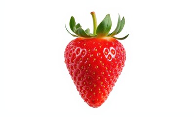 Fresh red strawberry on white background