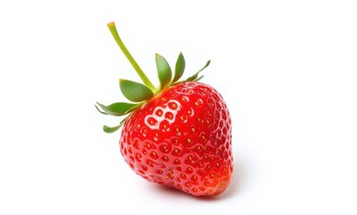 Fresh red strawberry on white background