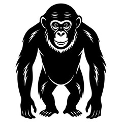 Chimpanzee Silhouette vector illustration