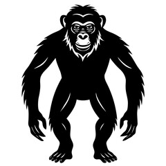 Chimpanzee Silhouette vector illustration