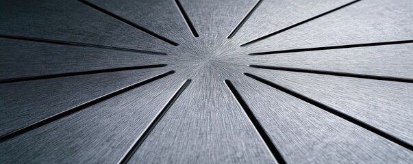 Abstract Metal Texture, Radial Lines and Brushed Finish