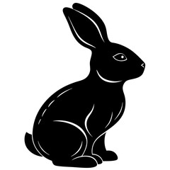 Chocolate Bunny Silhouette vector illustration