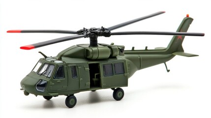 Fototapeta premium Powerful military helicopter flying with advanced technology and weaponry for critical missions
