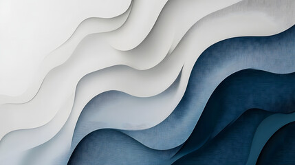 Obraz premium Abstract Blue and White Flowing Fabric with Soft Curves and Gentle Highlights creating a Dynamic and Peaceful Composition
