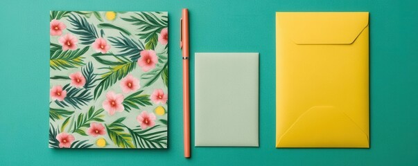 DIY stationery kits with decorated envelopes, cards, and pens, creative and personal