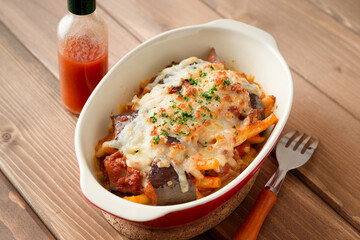 茄子のミートグラタン