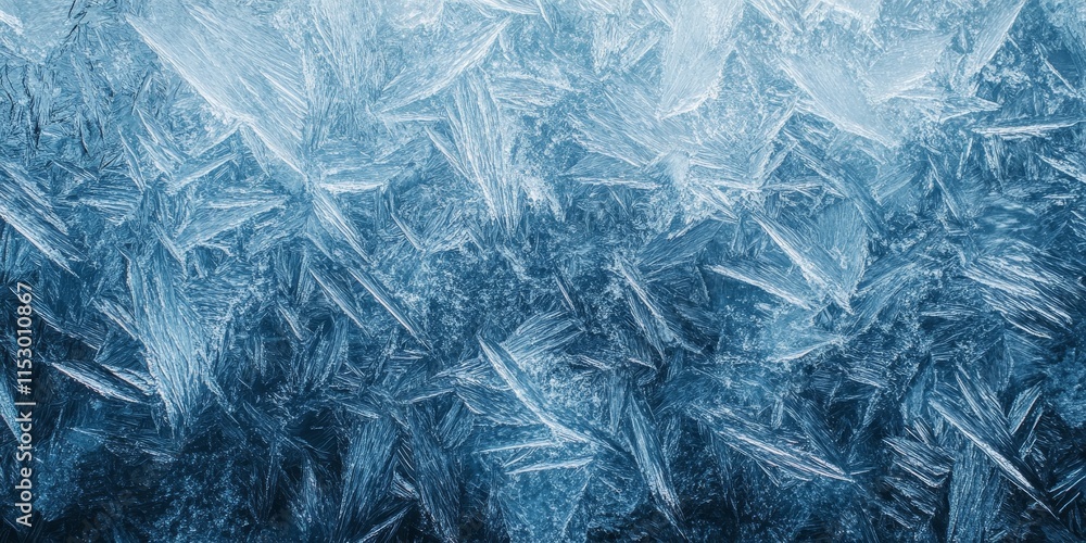 Aufkleber ice surface texture creates a captivating winter background, showcasing the unique patterns and feat