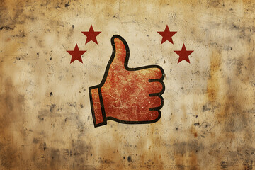 Vintage Thumbs Up Symbol