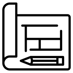 Floor Plan line icon