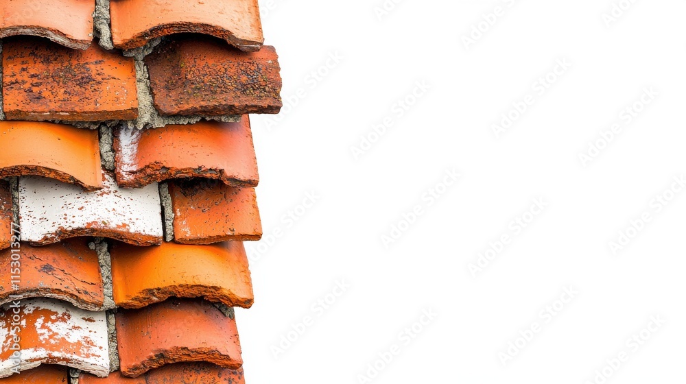 Poster closeup of aged and weathered red brick wall with textured pattern and shadows