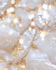 Dazzling stars of white gold beauty high-resolution close-up sparkling crystal texture