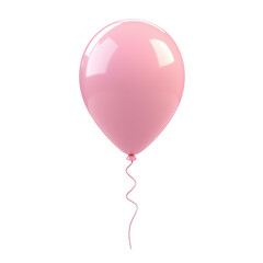 3d rendering icon pink balloon illustration PNG. cartoon minimal style on transparent isolated background.