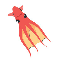 Obraz premium Vampire squidr icon clipart avatar logotype concepte isolated illustration