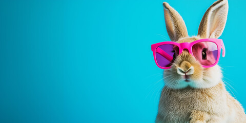Fototapeta premium Cool Rabbit in Sunglasses