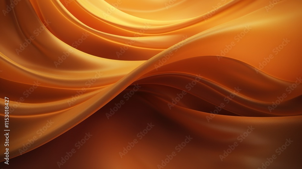 Leinwandbilder abstract flowing fabric in warm orange tones creating a sense of calm and elegant movement for backg