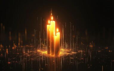 Stock market candlestick graph with bullish momentum, financial investment trend, dark background for business growth, vector illustration for trading