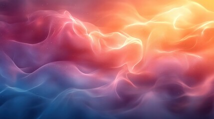 Fototapeta premium Vibrant abstract waves blending colors in dynamic flowing pattern