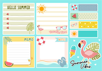 SUMMER NOTE MEMO THEME sticky note