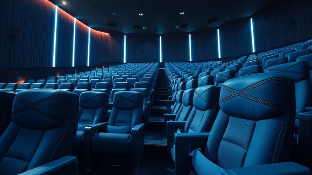 Luxurious IMAX blue seating:  Unwind in comfort.