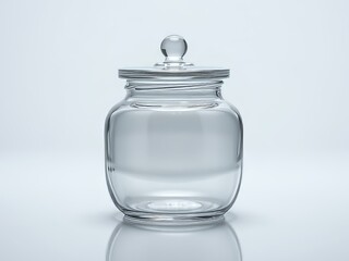 Miniature glass jar, crafted with tilt-shift effect.