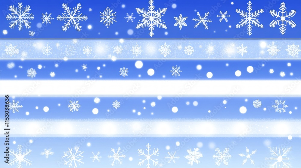 Poster winter wonderland snowflake pattern background design