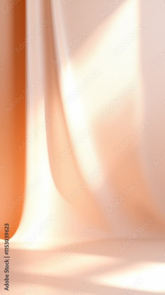 Poster elegant gradient wallpaper transitioning from peach fuzz digital art minimalist design soft lighting