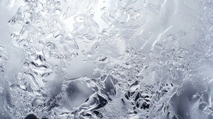 Abstract icy texture. Frozen window pane with intricate patterns.