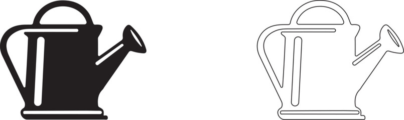 Hand watering can. Modern vector icon