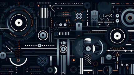 Digital futuristic elements graphics poster background
