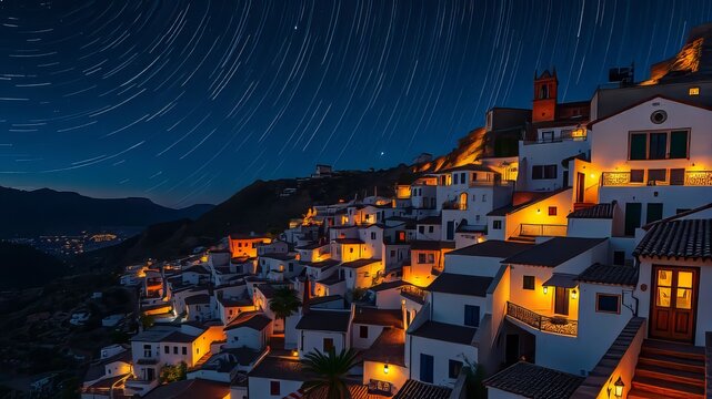 Mountain town in the Sierra Nevada.
