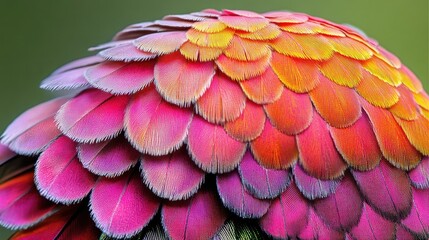 Fototapeta premium Close-up of vibrant, colorful bird feathers showcasing intricate patterns and textures.