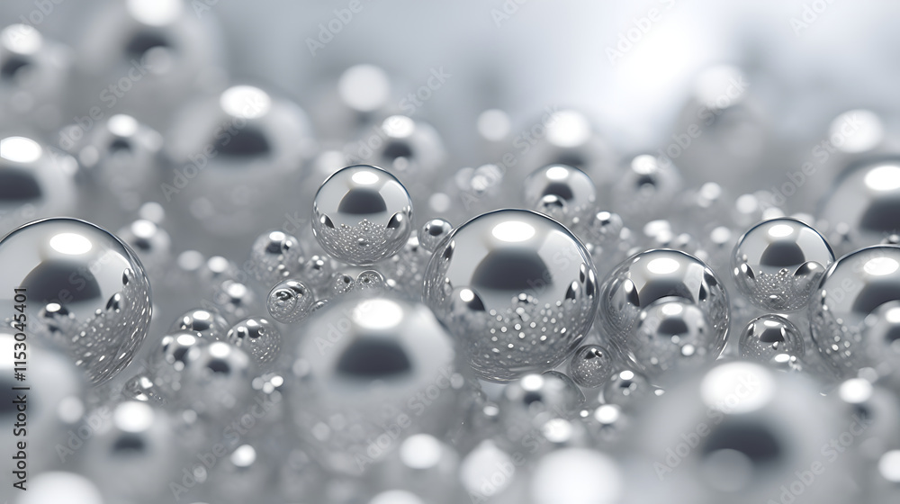 Poster digital silver molecule point line connection abstract graphic poster background