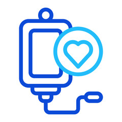 Blood Donation Duoline Icon