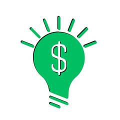 bulb with dollar sign 3D Png