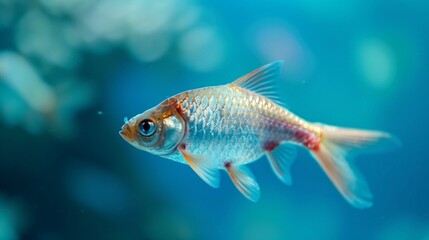 Obraz premium Vibrantly Colored Barb Fish with a Graceful Body