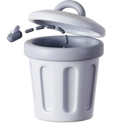 Empty Trash Bin 3D icon