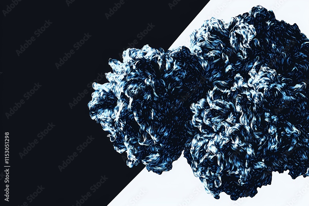Wall mural abstract texture of dark and light elements in artistic form