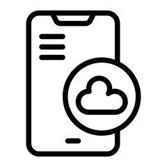 Cloud Computing Line Icon