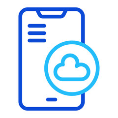 Obraz premium Cloud Computing Duoline Icon