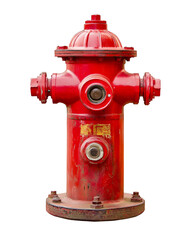 High-Quality PNG of Classic style and weathered  fire hydrant Isolated on White Background &ndash; High Resolution