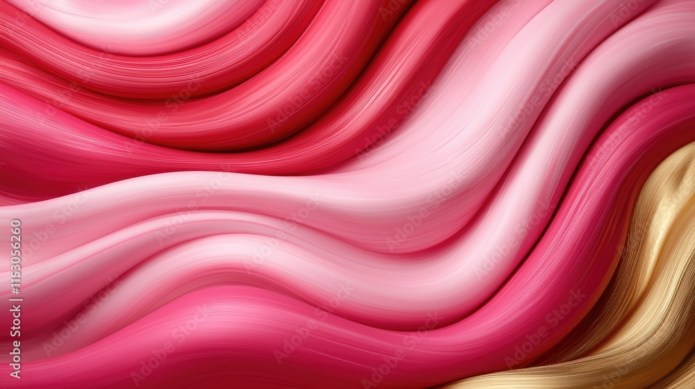 Poster dynamic flow of colorful waves in abstract art studio setting digital illustration vibrant environme