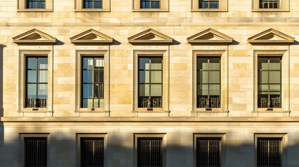 Fototapeta premium Federal Reserve building facade standing strong and secure, symbolizing economic stability and the central role of financial institutions in modern society
