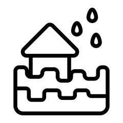 Flood Line Icon