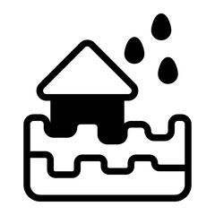 Flood Glyph Icon