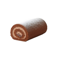 Delicious chocolate swiss roll preparation home kitchen food photography cozy environment close-up view dessert concept for baking enthusiasts