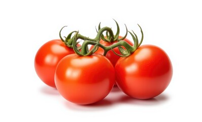 Fresh red tomatoes on a vine
