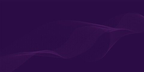 Wavy lines background. Flowing technology banner with waves. Vector illustration