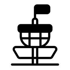 Golf Basket Glyph Icon